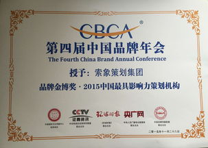 索象策劃集團(tuán)榮膺第四屆中國品牌年會(huì)雙項(xiàng)大獎(jiǎng)，彰顯網(wǎng)絡(luò)營銷策劃卓越實(shí)力